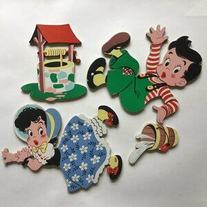 Jack and Jill Nursery Decor Wall Decor Dolly Toy Co 1960s Nursery